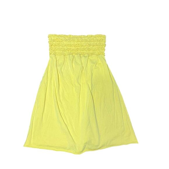 Y2K Xhilaration Yellow Ruffle Baby Doll Mini Dress Size Medium - Picture 1 of 3